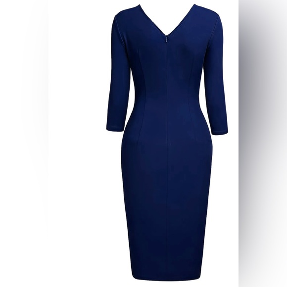 New Bodycon Formal Plus Size Women’s Dress Blue - Picture 3 of 8